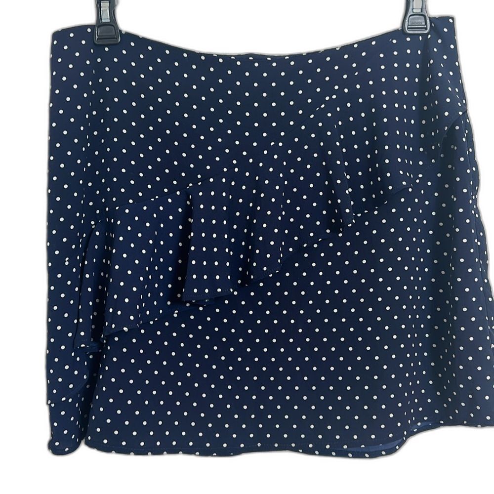 Springfield polka dot mini skirt navy and white us size 12 new without tags 24C - Picture 2 of 5